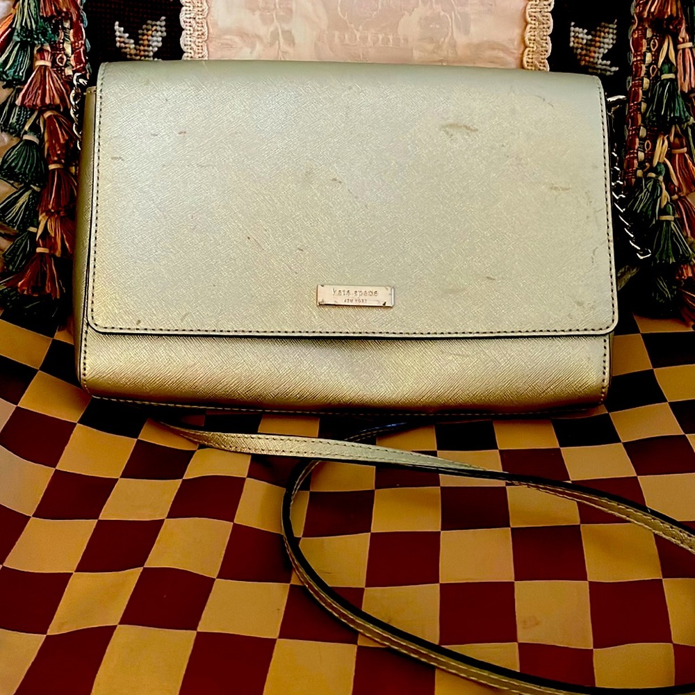 Kate Spade Gold Leather Handbag